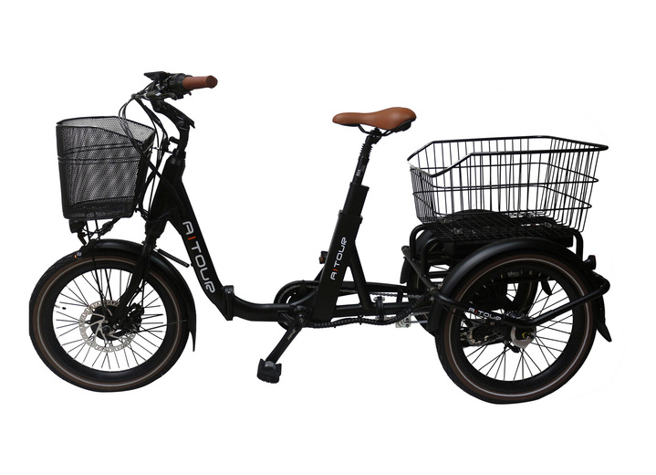 Akku-Zweiräder - E-Dreirad schwarz, in Farbe SCHWARZ Ansicht 1