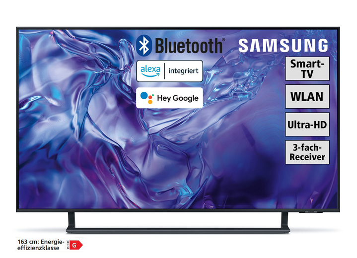 TV - Frameloze Samsung 4K Ultra HD LED Smart TV, in Farbe ZWART Ansicht 1