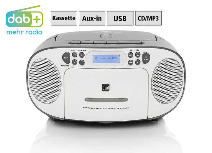 Muziekapparaten - CD-boombox met DAB+ radio, in Farbe GRAU Ansicht 1