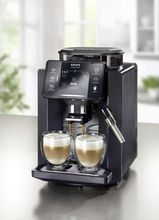 Koffie- & espressoapparaten - Krups volautomatische koffiemachine, in Farbe ZWART