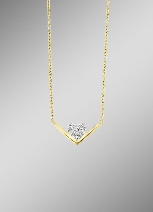Halskettingen - Stevig collier met diamanten, in Farbe  Ansicht 1