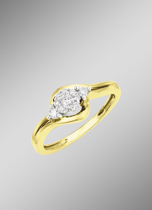 Ringen - Prachtige damesring met diamanten, in Größe 160 bis 220, in Farbe  Ansicht 1