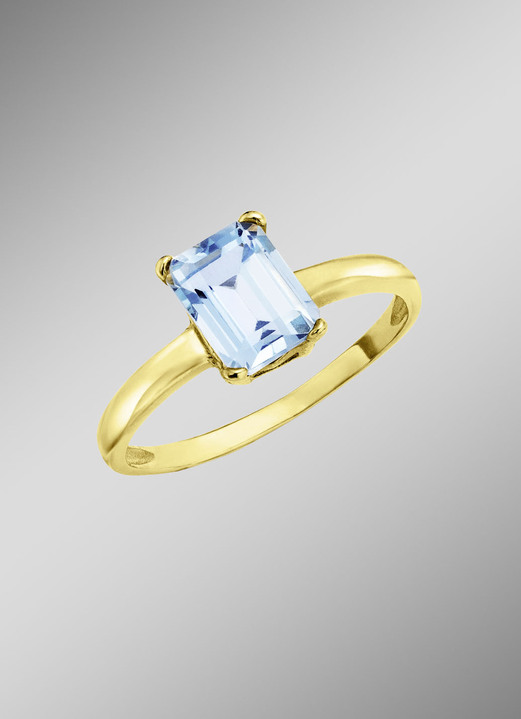 Ringen - Damesring met ring. Blauwe topaas, in Größe 160 bis 220, in Farbe  Ansicht 1