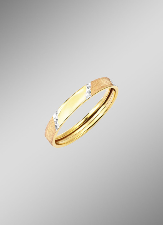 Ringen - Driekleurige damesring van goud, in Größe 160 bis 220, in Farbe  Ansicht 1