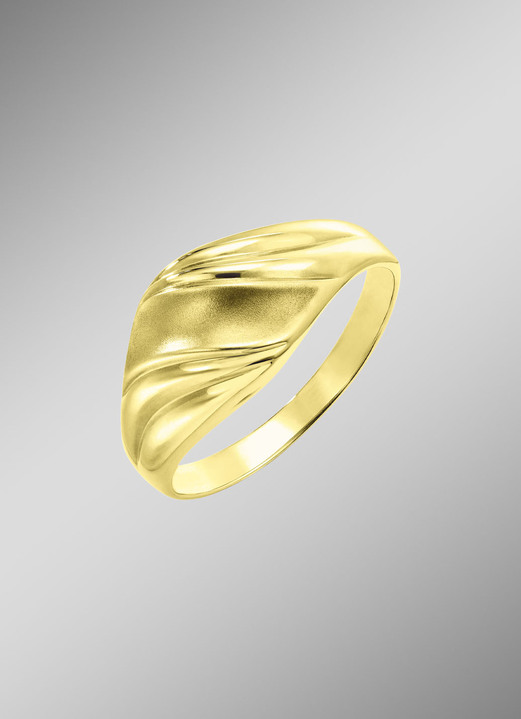 Ringen - Glanzende damesring, deels gesatineerd, in Größe 160 bis 220, in Farbe  Ansicht 1
