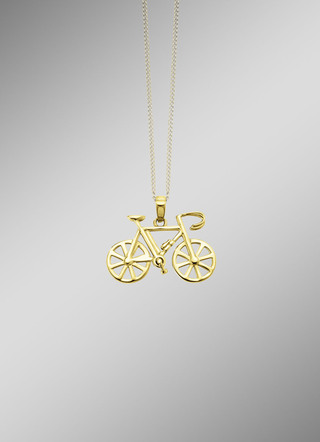 Gouden fietshanger