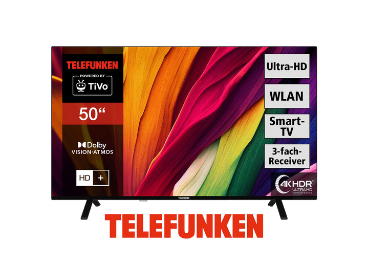 Fernseher - LED-TV-50'', in Farbe SCHWARZ Ansicht 1