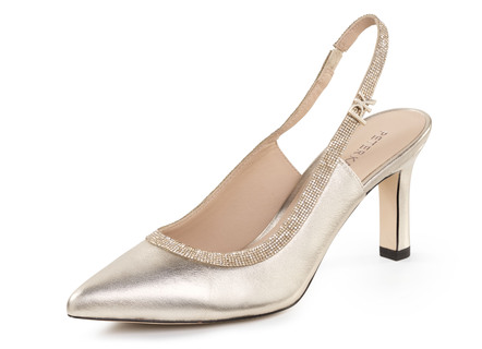 Peter Kaiser slingpumps met sprankelende strass-versiering