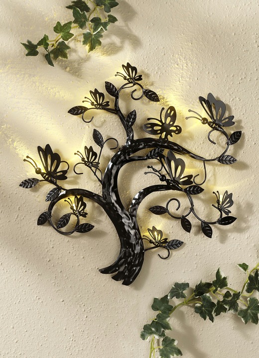 scheerapparaat Krachtig twee weken Wanddecoratie op zonne-energie 'vlinderboom' - Decoratie met verlichting |  BADER