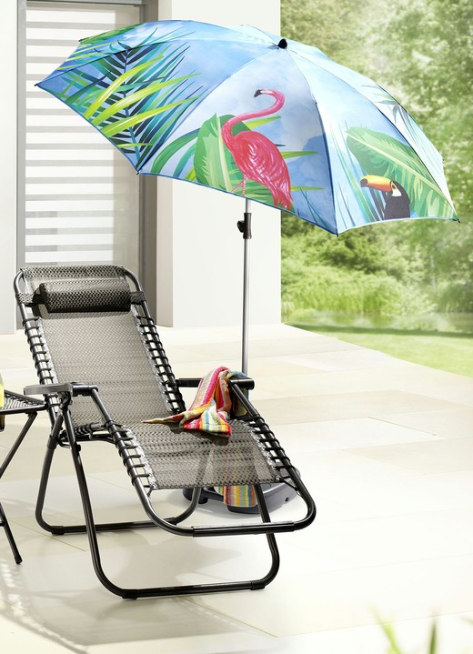 Zon bescherming - Parasol met uv-bescherming 50+, van Doppler, in Farbe MULTICOLOR, in Ausführung Parasol 'Flamingo' Ansicht 1