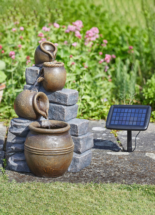 Solar fonteinpotten met hybride stroom (zonne-energie + batterij)
