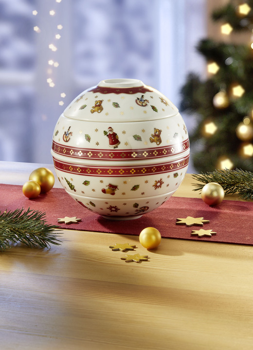 Villeroy & Boch - Porzellan-Set, 5-teilig – „la petite boule“, in Farbe WEISS-ROT Ansicht 1